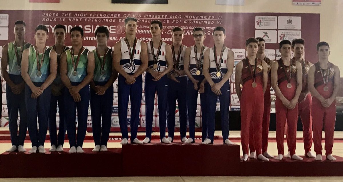 YCUCHERAT's tweet image. Nos gymnastes juniors deviennent champions du monde scolaire après avoir réalisé une très belle compétition. Une médaille très encourageante dans la perspective de #Paris2024 !! Bravo à tous les artisans de ce titre mondial @ffgymnastique #Gymnasiade2018