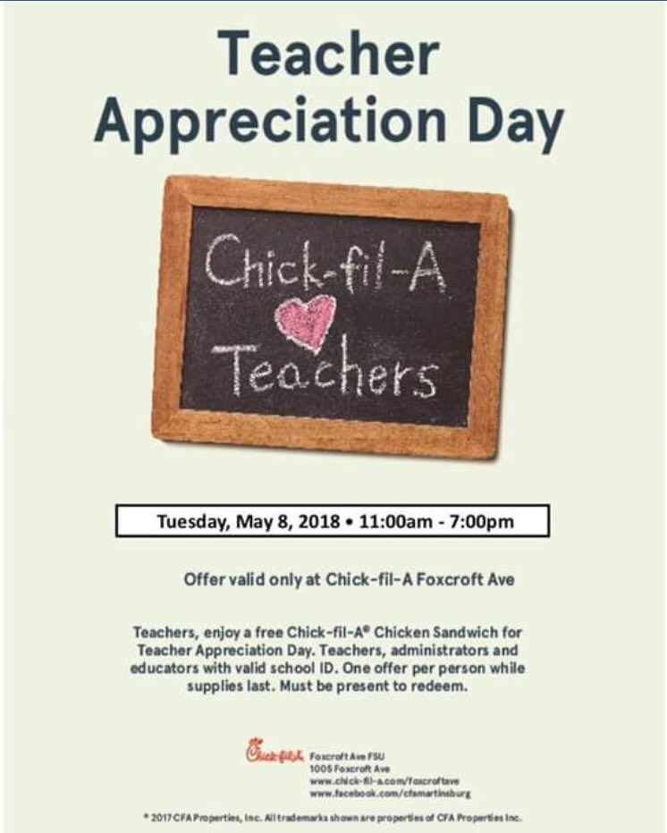 CFAMartinsburg's tweet photo. Tag all you teacher friends! #cfamartinsburg https://t.co/opWzVCFTpB