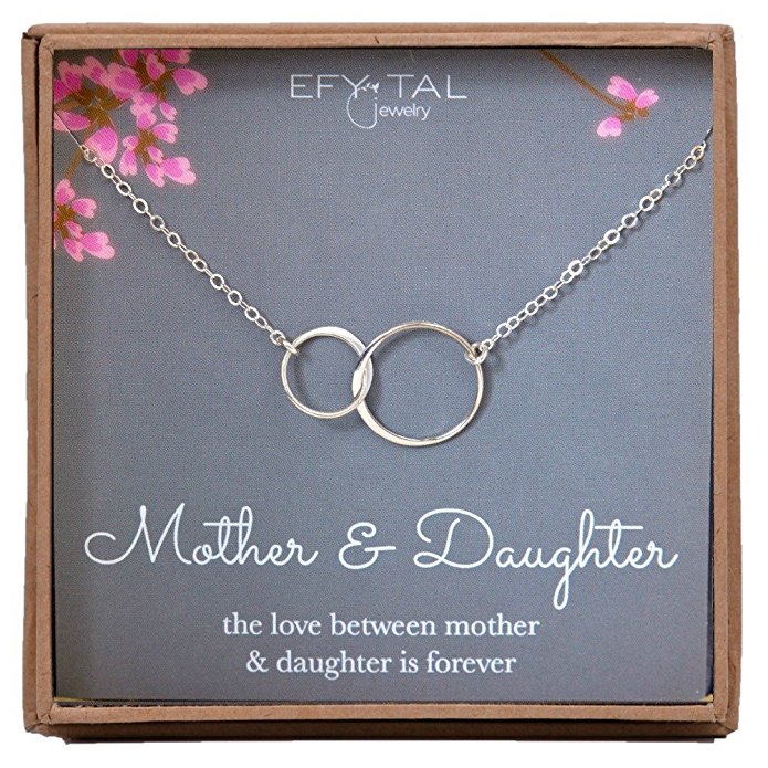 #Mother Daughter Necklace - Sterling Silver two interlocking infinity circles, Mothers Day Jewelry Gift                                                                                                                                
Buy On Amazon
amazon.com/gp/product/B07…