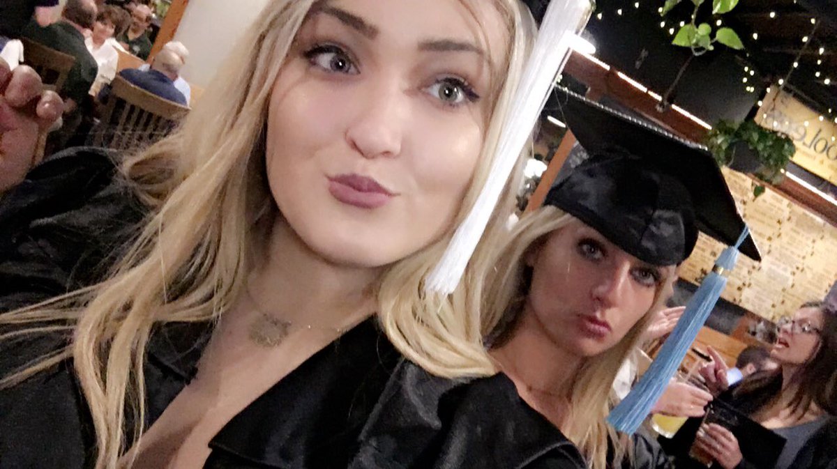 abbysiatkowski's tweet photo. Today I graduated from OU but like..... don't let that distract you from what really matters @cavs https://t.co/DXmICVic5l