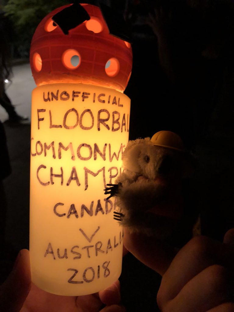 Team Canada grab the Commonwealth Championship and 13th place at #U19WFC with a solid 5-1 victory over <a href="/Floorball_AUS/">Floorball Australia</a> to claim the #IKEA trophy!  Who has more fun than both these countries?  #nobody #CommonwealthGames #2022 #floorball #GirlsOnFire