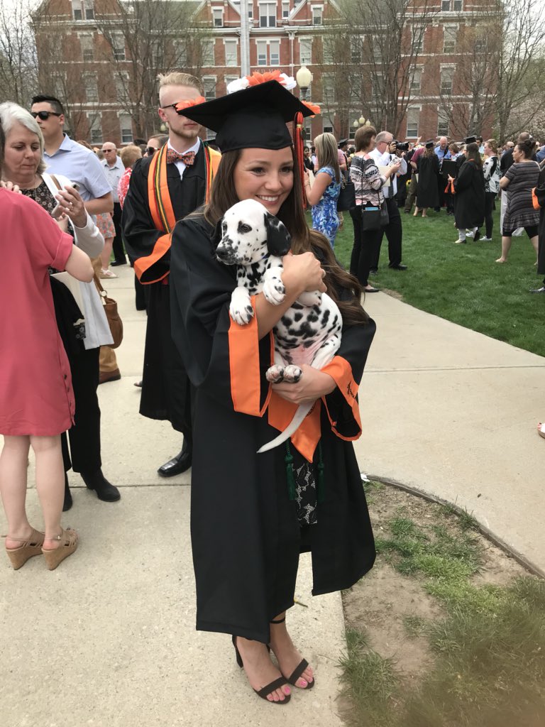 ufindlay's tweet photo. Unique graduation gift: Commencement canine. #UF18AlwaysanOiler https://t.co/xGTU439V7o