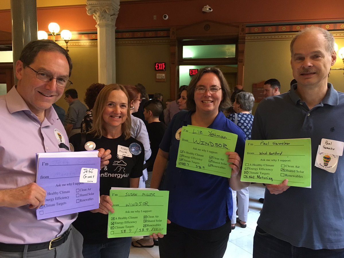 CTEnvironment's tweet image. .@BethBye5 @andyfleischmann @SenatorKissel @RepBMcGee @TamiZawistowski @MaeFlexer @GreggHaddad, your constituents came to the Capitol today to lobby for a #CThealthyclimate. 

Pass interim climate targets in SB7 and #sharedsolar &amp;amp; RPS &amp;amp; REC in SB9. Thank you!