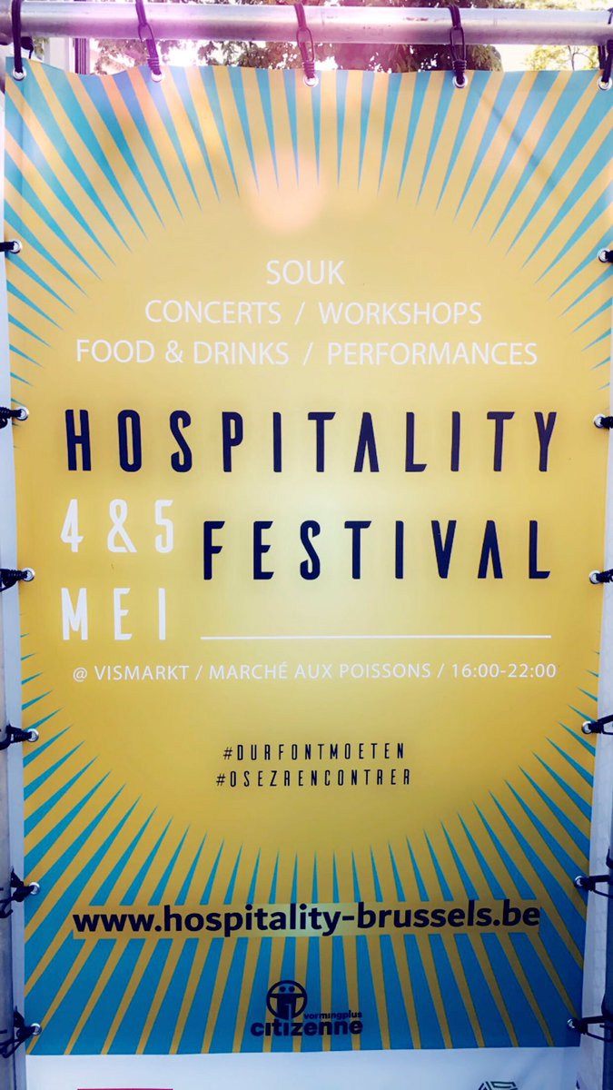 fzibouh's tweet photo. Deuxième Edition du Hospitality Festival au Top à la Place Sainte-Catherine! Bruxelles comme on l'aime qui met à l'honneur la beauté de sa diversité culturelle! Merci à la vzw Citizenne https://t.co/eQmA6nvnFN #durfontmoeten #osezrencontrer https://t.co/iWkb5Jx4Ks