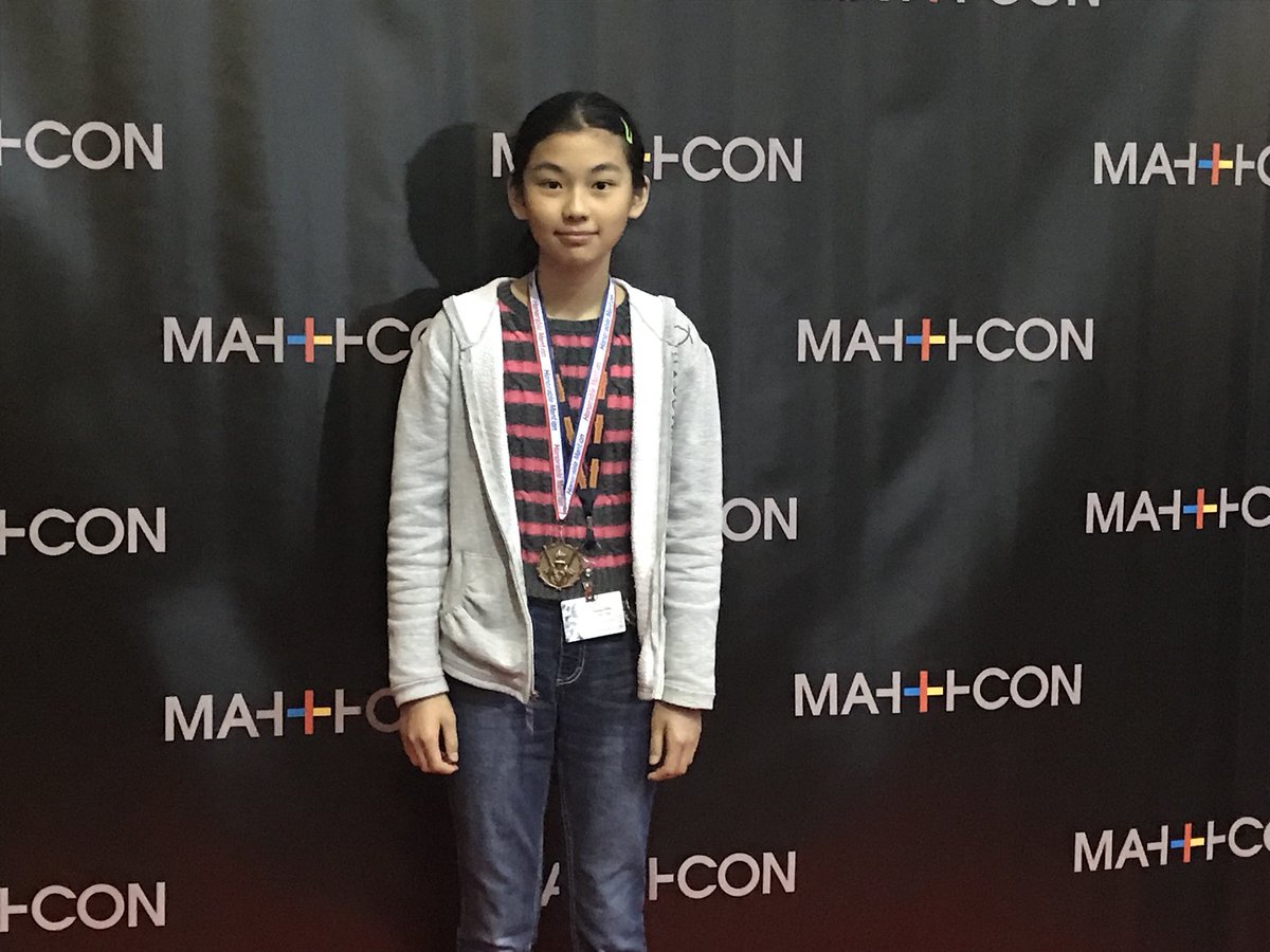AlgebraAndria's tweet image. Jiaying Song from @PollyRyonMS earned Honorable Mention at #mathcon2018! #LCISDMath