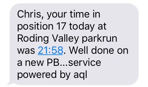 chris33chapman's tweet photo. #sub22 today @parkrunUK https://t.co/NGvg9CYItQ