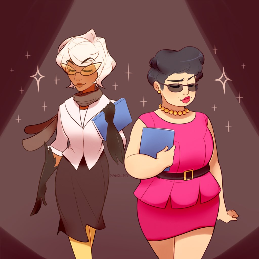 Sangled's tweet photo. queens of the workplace #aggretsuko https://t.co/9dUFWcgR26