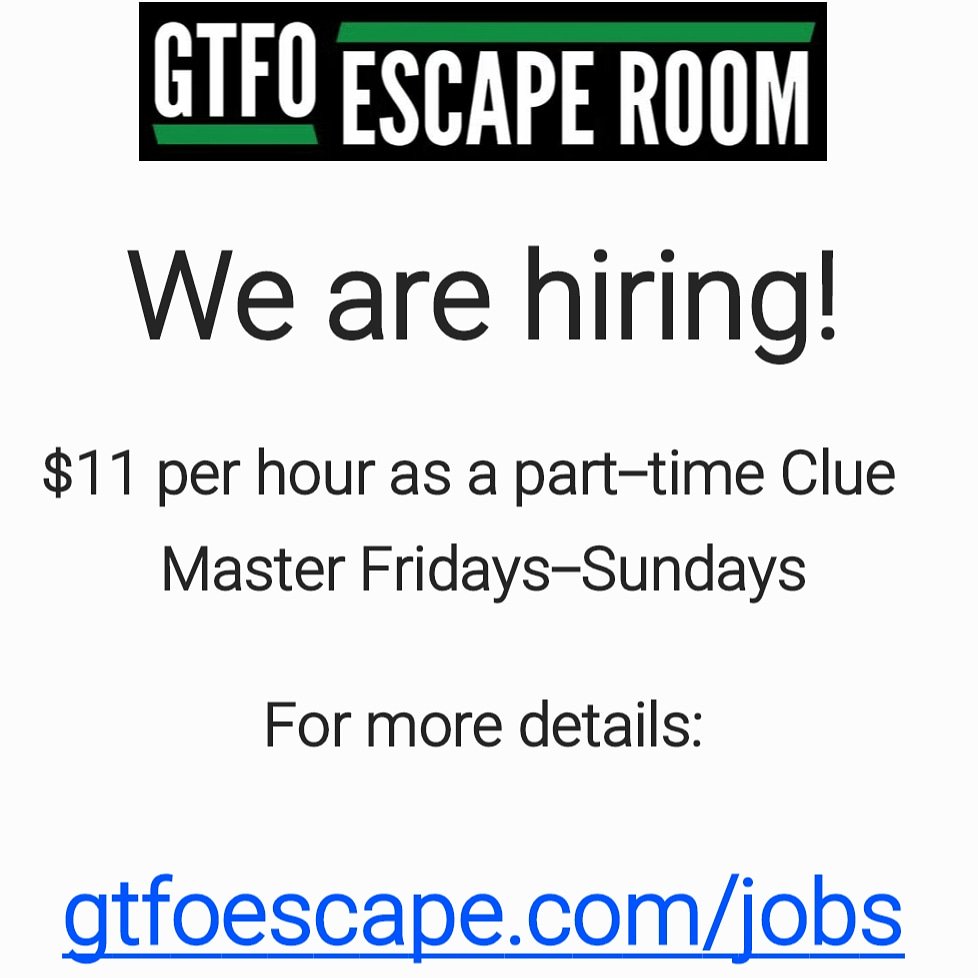 GTFOEscape's tweet photo. https://t.co/DyBlEzKYpH

Number: 207-808-5330
Email: admin@gtfoescape.com

#jobs #jobsinMaine #nowhiring https://t.co/1PxKQaNxT4