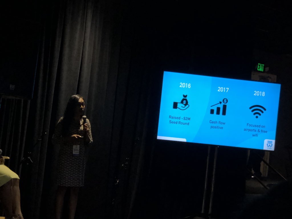 eliannevenice's tweet photo. When one of our founders kills the pitch and answers a judge’s question with OKRs...! #USOW18 #fast pitch #femalefounder #wyzerr #futureisfemale @BixelExchange @kattaque @Wyzerr https://t.co/7gtzW9vT00
