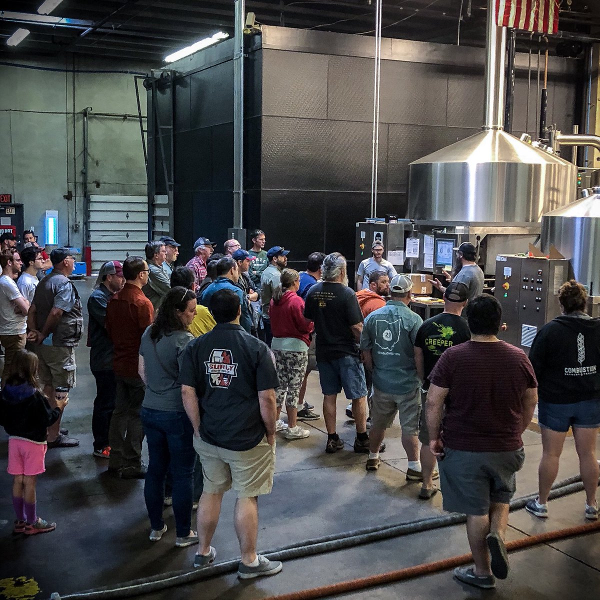 ColumbusBrewing's tweet photo. Had a great day celebrating the legalization of home brewing with the Sodz Homebrew Club. Over 300 gallons of wort boiled in our parking lot today! #bigbrewday #brewfree #sweetwort https://t.co/feQaXY6J08