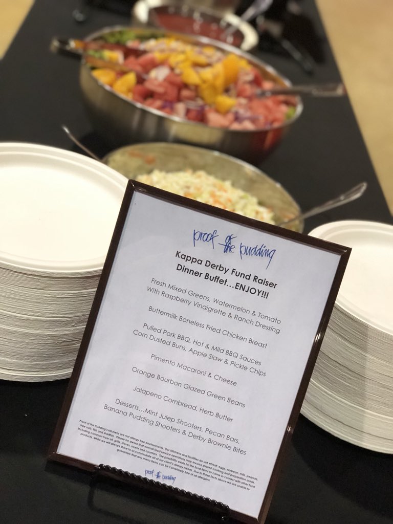 DecaturKappas's tweet photo. Special thanks to Proof of the Pudding for catering #kappaderby2018 ! https://t.co/3Uj4sajzKg