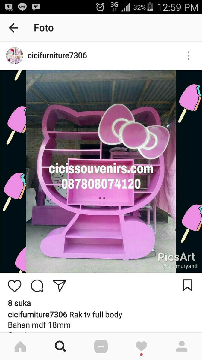 cicirahardjo's tweet image. #lemaritv #lemarihellokitty #hellokitty #furniture #furniturehellokitty