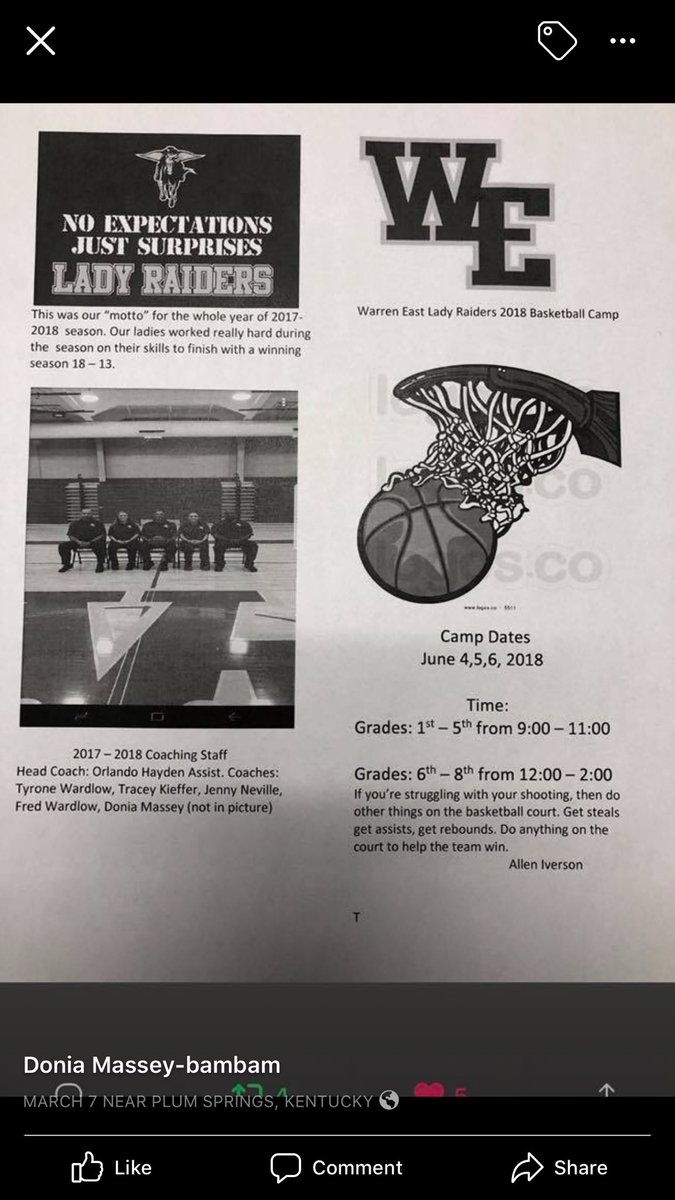 Warren East Lady Raiders Camp