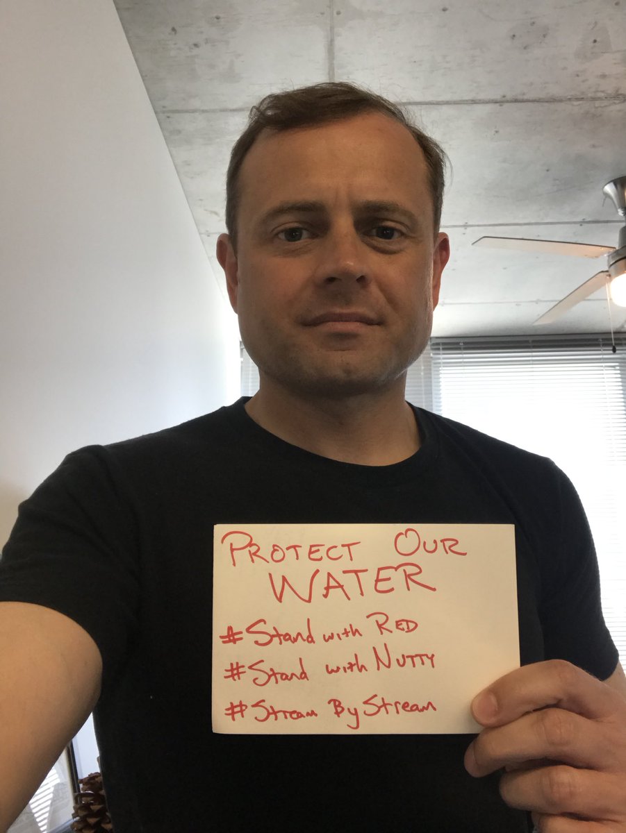 She may have been forced to the ground, but Red is still standing strong for clean water and #NoMVP. So I still #StandwithRed bluevirginia.us/2018/05/breaki…