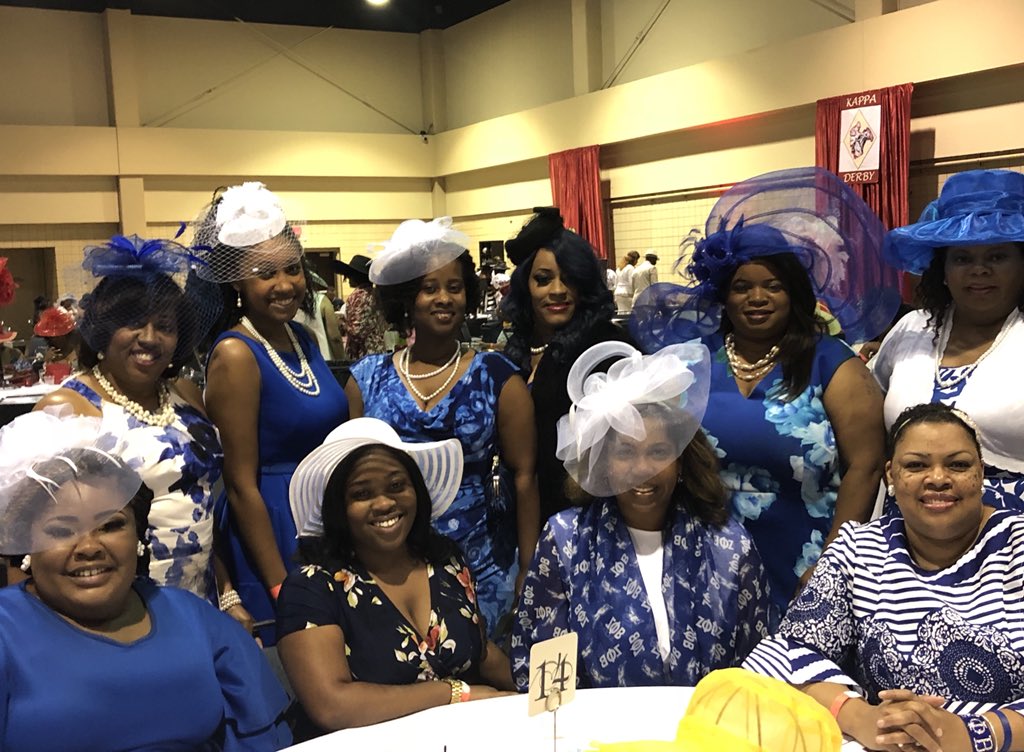 The beautiful ladies of Zeta Phi Beta Sorority Inc. are showing up and showing out at #kappaderby2018