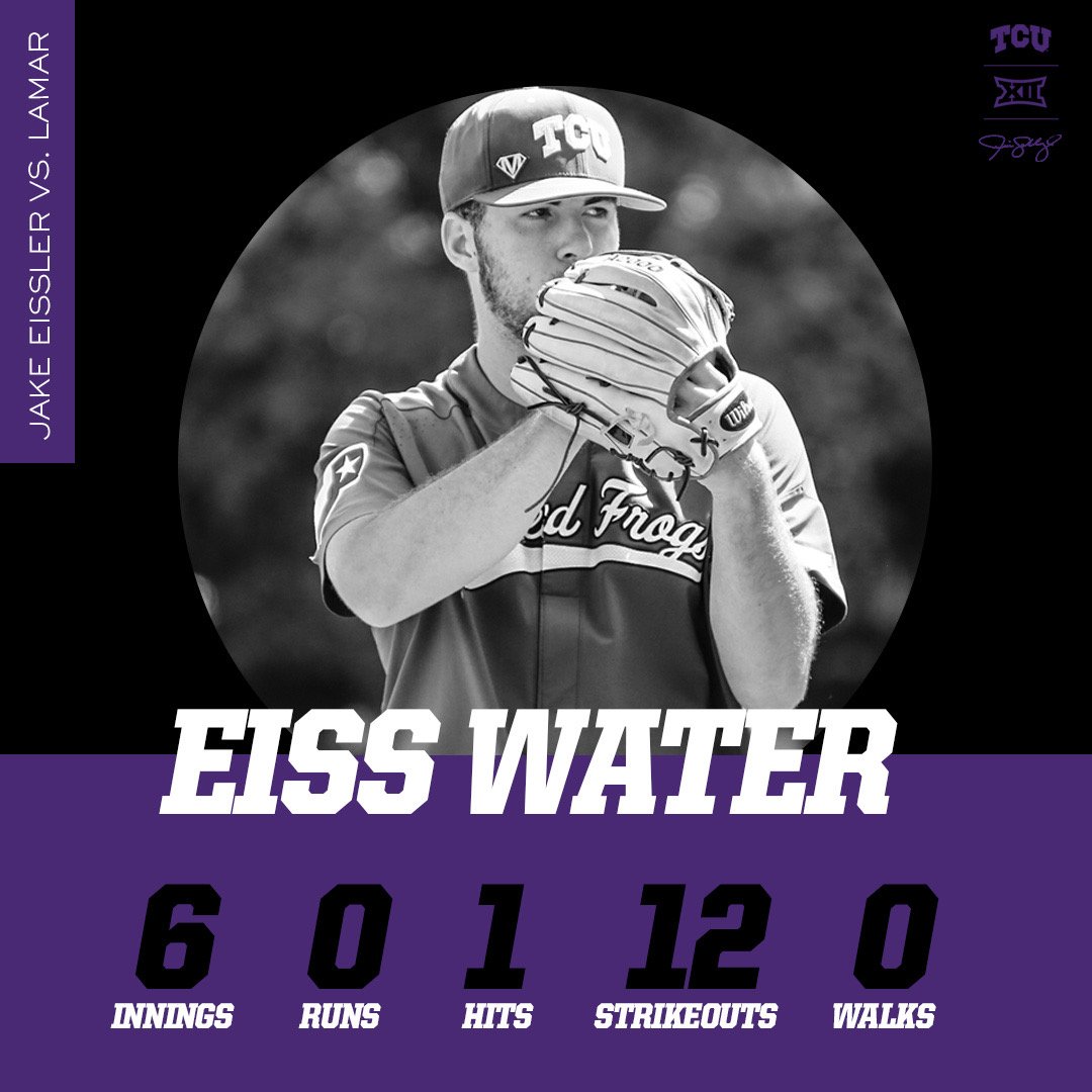 👏👏👏 Not to shabby for his first start of the season. #EissEissBaby #GoFrogs