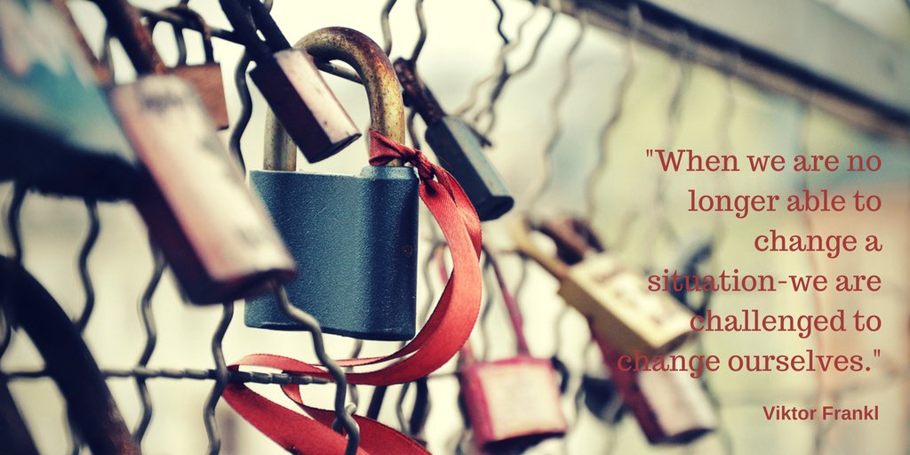 gaelynnwoods's tweet photo. "When we are no longer able to change a situation - we are challenged to change ourselves." Viktor Frankl 

#courage https://t.co/3LweDX5KL0
#quote
