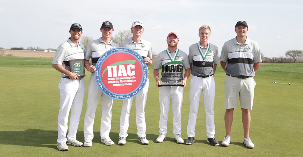 AmerRiversConf's tweet photo. Congratulations to the 2018 @IIACathletics Men's Golf Champions, @NWU_MensGolf! #IIACmgolf https://t.co/IvnYJNkb1y