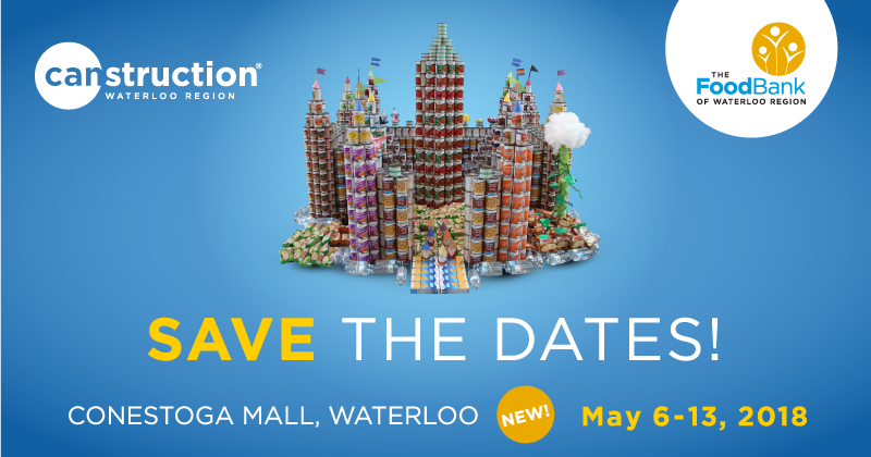 FoodBankWatReg's tweet photo. Tโwas the night before #CanstructionWR and the teams were busy late into the night building spectacular structures! Make sure to visit @conestogamall from May 6-13 to see the impressive structures. https://t.co/SV3siqJbH3 https://t.co/wQvV6jTDPH
