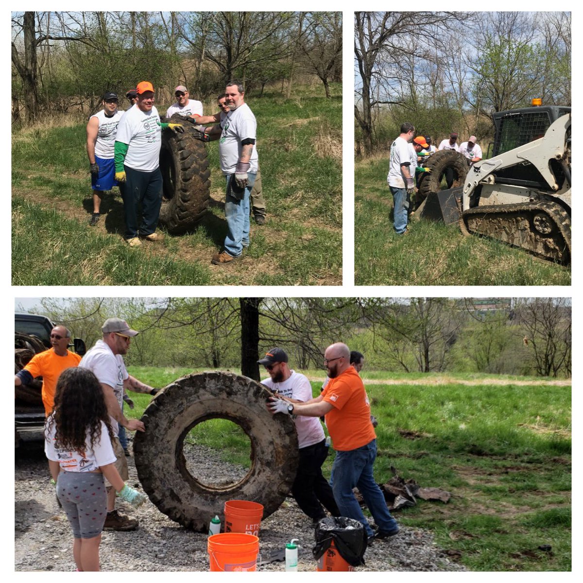 SypniewskiScott's tweet photo. Now that’s a Tire!!! #BlackRiverCleanUp @LorainHd6930 @HarklessJoseph @JKnapp83 @RogueNerd6930 @D117Cle https://t.co/AEwBHl8fNK