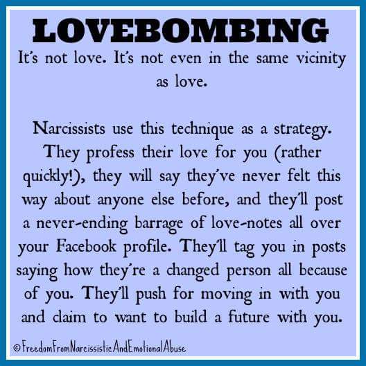 FFNAEA's tweet photo. #Narcissists who want to pursue a target romantically will make grand proclamations and "loving" gestures to sweep a target off their feet. It's so that the target doesn't have time to process it all. #narcissist #narcissisticabuse #ffnaea https://t.co/zuTqVJ6gyz