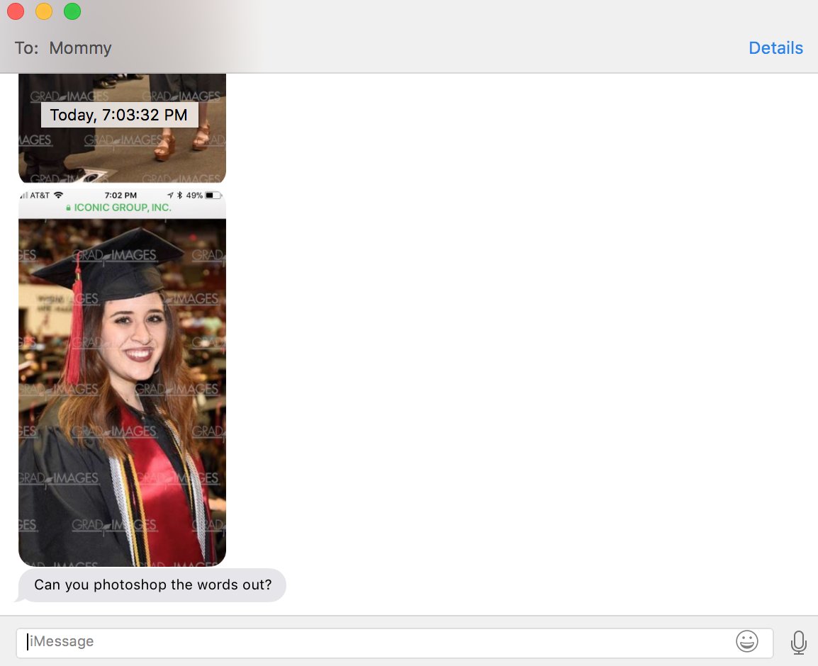 sydneyestill's tweet photo. how do i tell my mom she has no concept of the degree i just graduated with https://t.co/gq727PIXzI