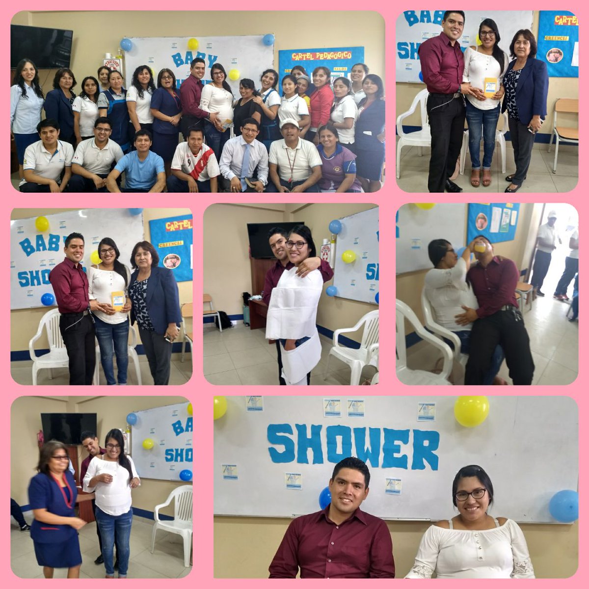 Compartiendo con nuestro compañero la alegria de la pronta llegada de su heredero.