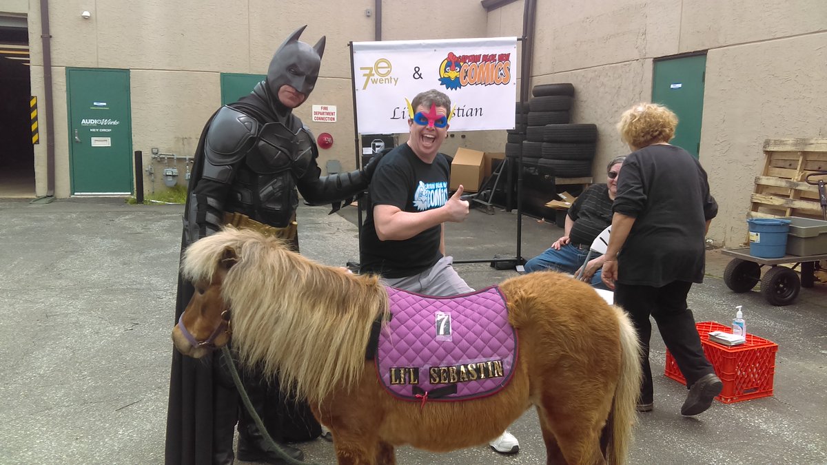 No Aubrey Plaza (<a href="/evilhag/">:)</a>) but plenty of other pop culture madness. And #LilSebastian #ParksAndRec @CaptainBlueHen #FreeComicBookDay #FCBD2018