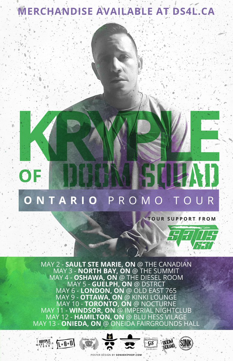 StAtUs631's tweet photo. Yo #Guelph #Ontario  hope you all ready for tonight! We getting lit @Kryple @Trippz780 #status631 live at dstrct!!!! Don't miss it!!!!! #doomsquad #3h #tourlife #throwthem3sUP https://t.co/Ko8E1BQSeU