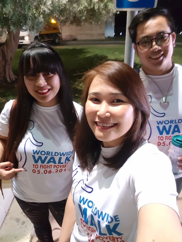 dyulee_c's tweet photo. Ready na kami dito sa Qatar. #INCwalktofightpoverty @YumulJudith @martian_keanu https://t.co/4xyvSMkfs4