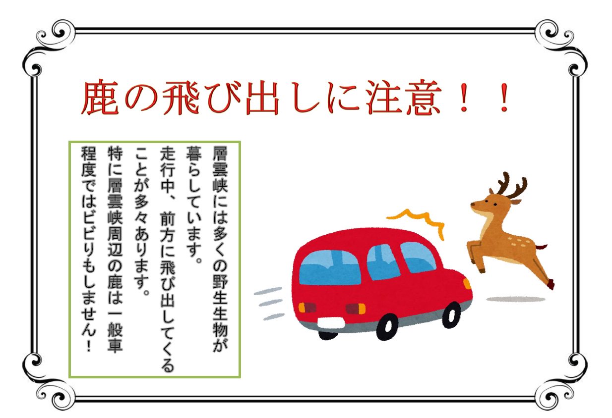 層雲閣 Mountain Resort 公式 Al Twitter 昨日 空いた時間に作りました 層雲峡だけのことではないですがこの時期は特に多く見かけますので気をつけて下さい また シカだけではなくタヌキやキツネも出てきますのでご注意ください 層雲峡 鹿 いらすとや 層雲閣 Mountain Resort 公式 Al Twitter 昨日 空いた時間に作りました 層雲峡だけのことではないですがこの時期は特に多く見かけますので気をつけて下さい また シカだけではなくタヌキやキツネも出てきますのでご注意ください 層雲峡 鹿 いらすとや