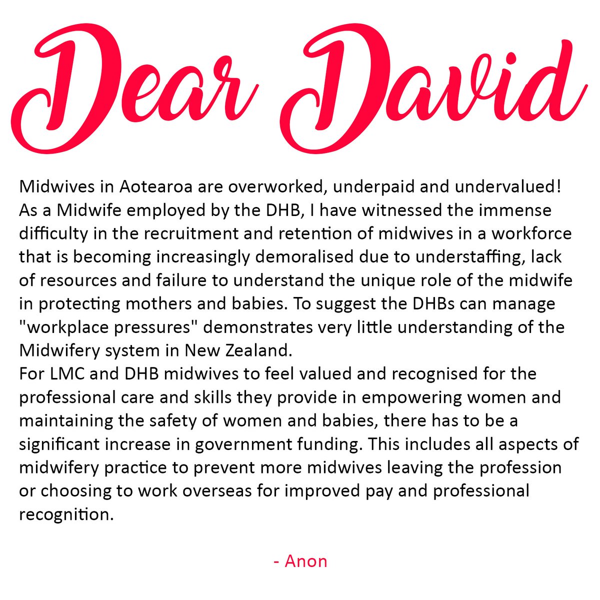 deardavidclark's tweet photo. #DearDavidClark #SaveTheMidwives https://t.co/WdOGiChDvK