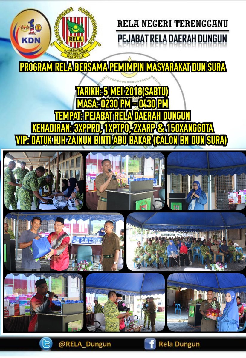 RELA_Dungun's tweet photo. PROGRAM RELA BERSAMA PEMIMPIN MASYARAKAT DUN SURA @relamalaysia @abgzulfikar @RELA_Terengganu https://t.co/T7o1oKWz8V