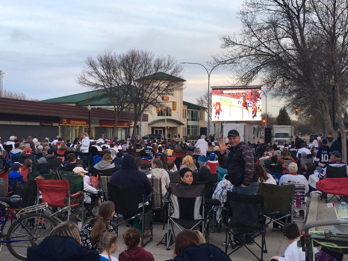 HeatMasterss's tweet image. Winklerite’s are watching Game 5 on a 19’ screen on Main St!  Come join us!
