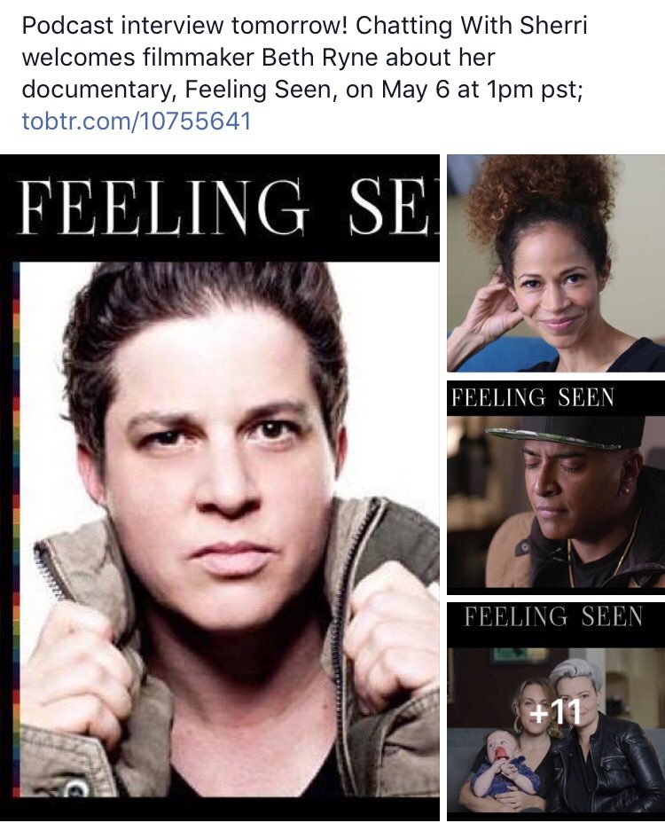 FeelingSeenFilm's tweet image. Podcast interview tomorrow! @ChattingWSherri welcomes filmmaker Beth Ryne about her documentary, Feeling Seen, on May 6 at 1pm pst; tobtr.com/10755641 #kickstarter kck.st/2HXcILw #feelingseenfilm