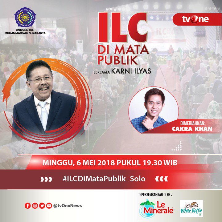 ILCTalkshow's tweet photo. JANGAN LUPA SAKSIKAN ILC MALAM INI!
Pkl 19.30 WIB #ILCdiMataPublik_Solo
Pkl 20.30 WIB #ILCTKA
#ILCBack2Back @karniilyas https://t.co/CJj5MNc6t3