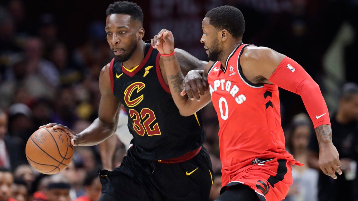 Sportsnet's tweet photo. Raptors trail the Cavs by 1️⃣5️⃣ at the half. 

Join @JDBunkis and @donnovanbennett for Raptors Post Game on https://t.co/kQMZaFJ07Q  right after the final buzzer! Join the conversation using #SNRaps.

Presented by @MastercardCA. #StartSomethingPriceless https://t.co/ejrpItE3op