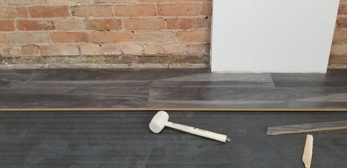 Getting some flooring done 💪 #progress