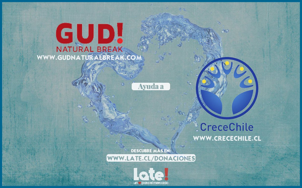 Gud Natural Break ayuda a la fundacion <a href="/CreceChile/">CreceChile</a> a través de nuestros productos y eso nos hace sentir tremendamente orgullosos =)