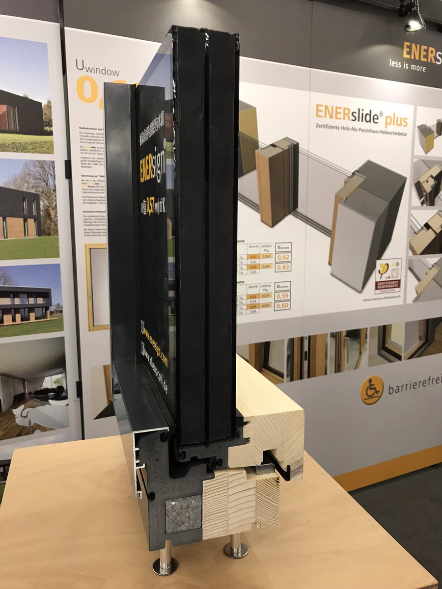 PassiveHouseBB's tweet photo. @ElrondBurrell Is Jessica on @twitter? Here’s my favorite new window profile, as seen at #22intPHC this year. (New iteration of Pazen Enersign using latest materials for simpler production and better performance.) https://t.co/aUGS4fZY7c