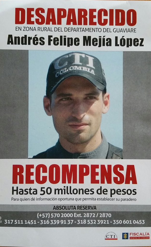 alvaromejiasua1's tweet photo. Mi hijo Andrés Felipe Mejía López, funcionario del estado y desaparecido hace 4 años en la selva del Guaviare, está abandonado por el gobierno de Santos. A el no le importa mi hijo, lo que le importa es acomodar a sus camaradas en él gobierno. https://t.co/c8S3aL9dFq