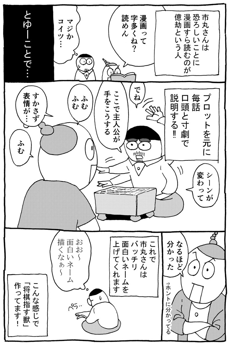 漫画原作者の仕事。原作者によって千差万別だと思います。 