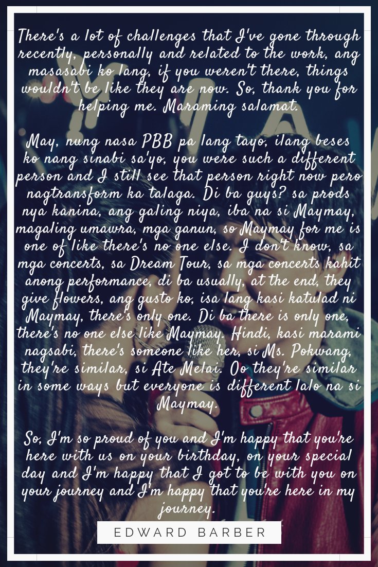 mydwardooo's tweet photo. Edward's message to Maymay ♡

HAPPY BIRTHDAY @maymayentrata07 and CONGRATULATIONS on your new TVC ♡♡

#MaymayNESTEAMilkTeaTVC https://t.co/69paCK8iHU