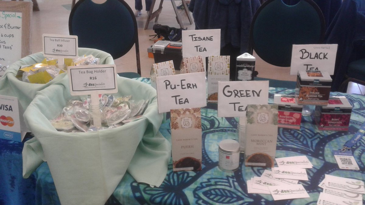TeaSpecialists's tweet photo. Our #stall today st melkbosstrand #country #club 
Come for a tea taster and check out our #specialoffer 
See you all there https://t.co/Yx3LG1DEm7
