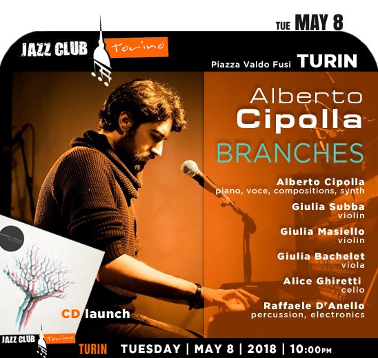 jazzsharing's tweet photo. #JazzClubTorino #Turin
ALBERTO CIPOLLA: Branches
→https://t.co/yg8ChnQKLX …
@AlbertoCipolla pianist, composer | #GiuliaBachelet viola @AliceGhiretti cello #GiuliaSubba violin | #GiuliaMasiello violin
#RaffaeleDAnello perc, elect
Tue|MAY8 |10:00pm
→https://t.co/HNiygvFkVa https://t.co/msgier2Ve9