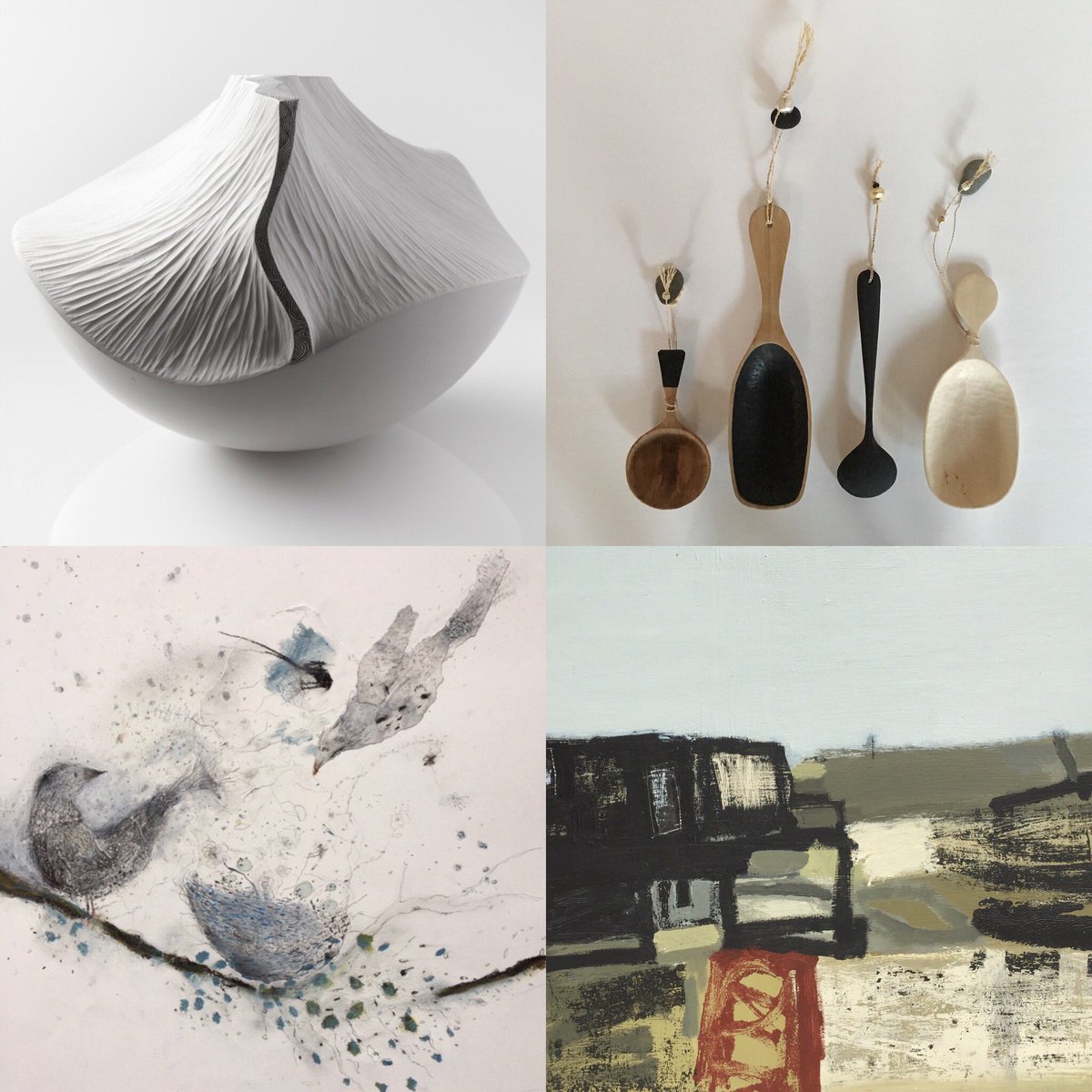 Gallery57art's tweet photo. Beautiful work now coming in for our long summer show -A contour, a curve - the lie of the land. #jaynewalker #markreddy #shelaghwilson #rosemaryvanns @janeponsford #louiseegedal @susanlaughton @carys_porcelain #summerexhibition 19 MAY @Gallery57art https://t.co/1eSEMAfblg