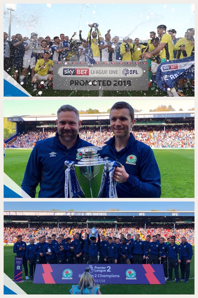 What a great season for all involved ! @rovers on their way back ! Was good to see Ewood rocking again with all the supporters generating a fantastic atmosphere ! Credit to both 1st team and U23 players great bunch of lads that deserve the success 🔵⚪️🏆#FuturesBright