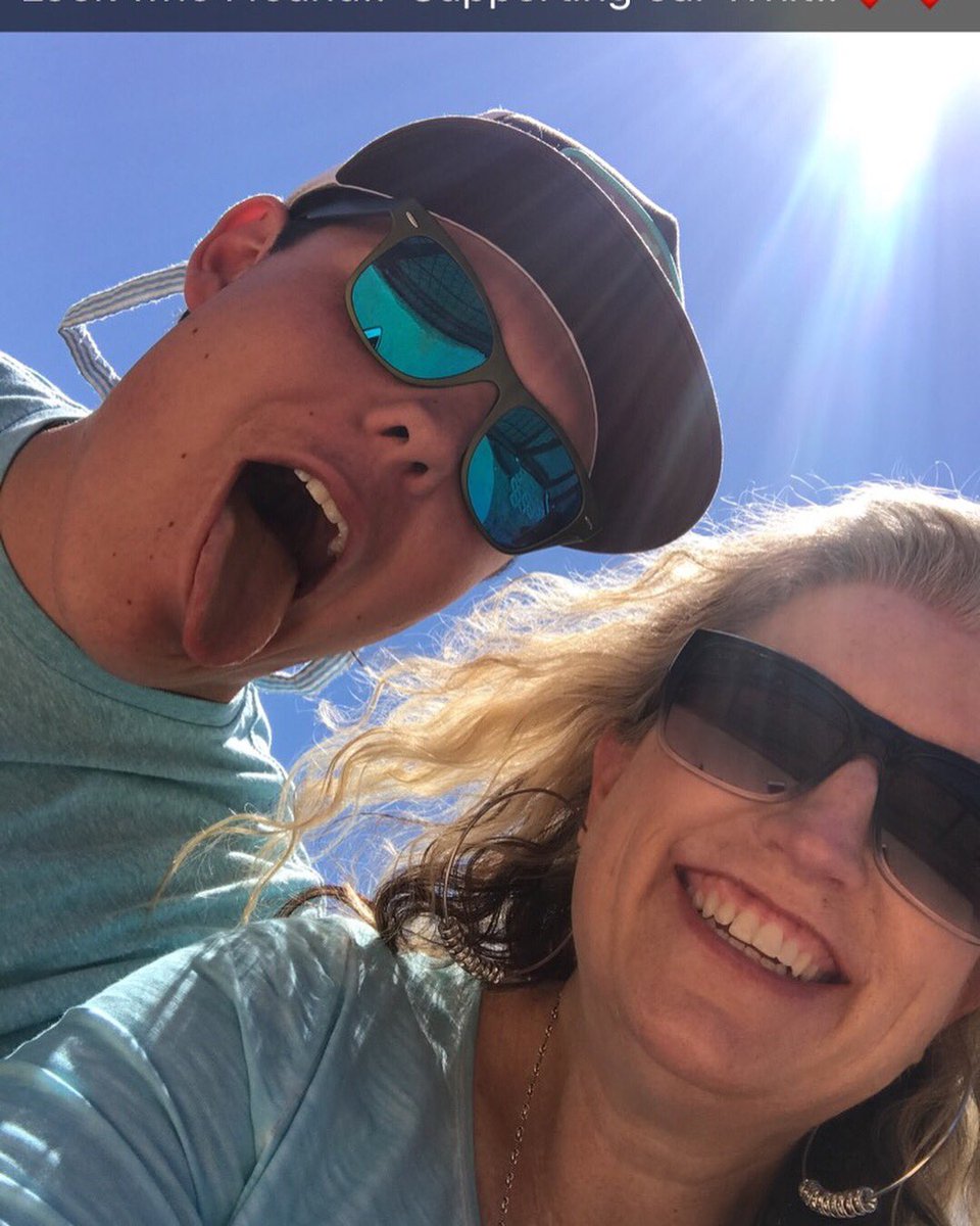 ConnieDonsbach's tweet photo. So glad I got to see these two and watch Whit put one over the fence!! 💙💚LOVE💙💚 #sheisepic #TAMUCC#15 https://t.co/McXJMyKr7t