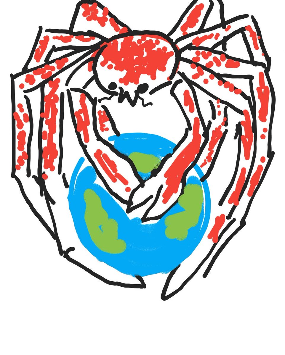 さんかく در توییتر 地球を足に包んで守るタカアシガニのイラストです 資料なし