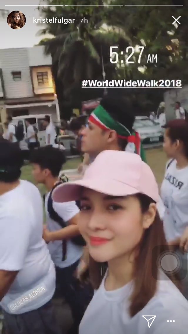 KristeLoversOFC's tweet photo. Kristel Fulgar and Jon Lucas at #INCwalktofightpoverty https://t.co/4F3NZCGIU9
